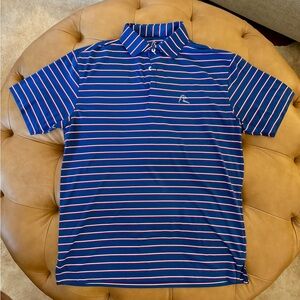 Rhoback Performance Polo - The Old Glory, Navy w/ with red/white stripes, Small